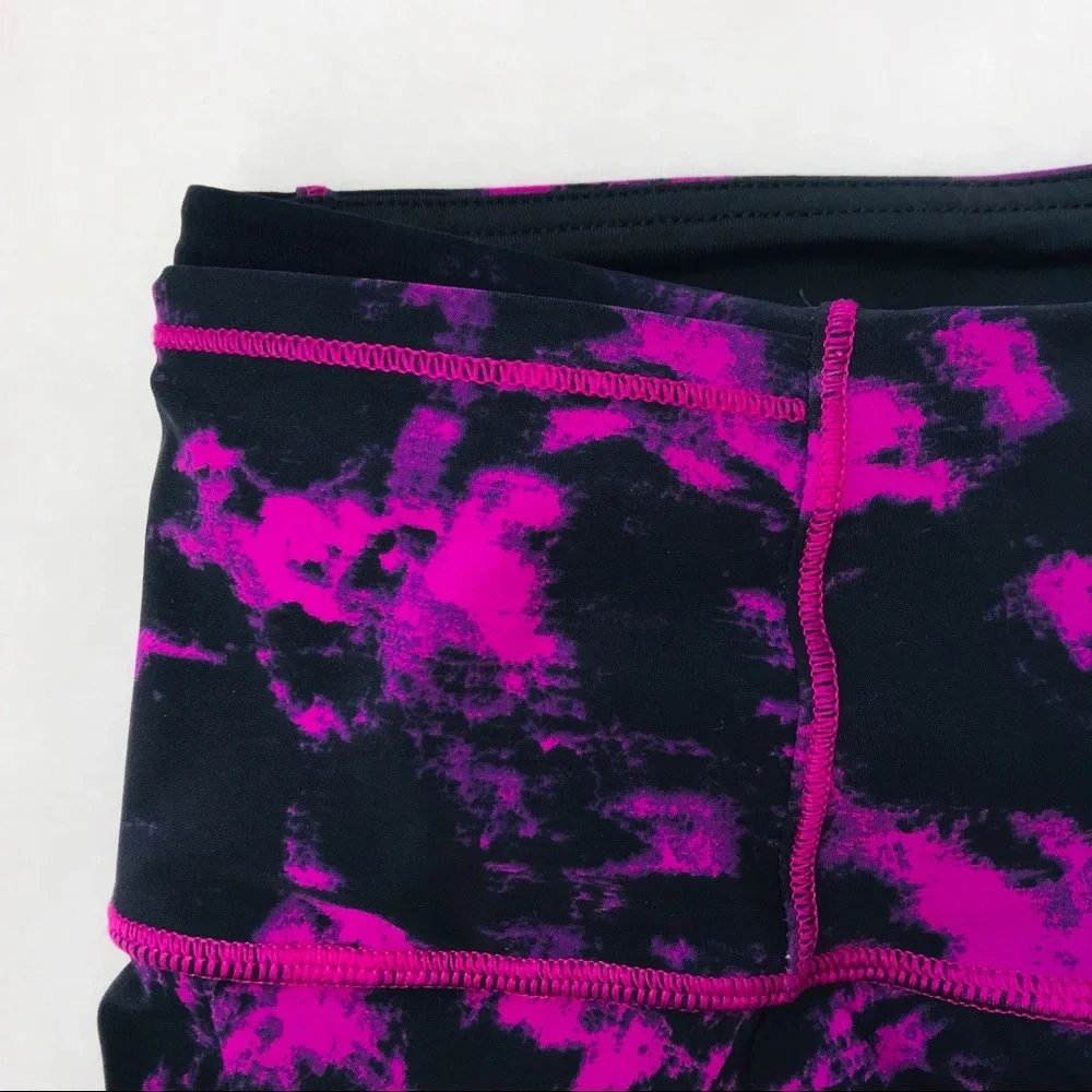 Women’s Black and Magenta Athletic Skirt Shorts